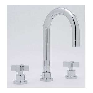 Rohl Architectural Widespread Lavatory Faucet with Pop Up Drain, Cross 