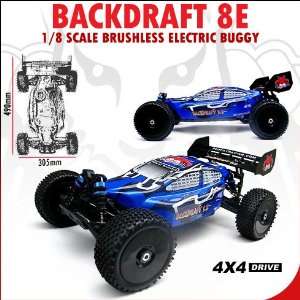  Backdraft 8e 1/8 Scale Brushless Electric Buggy Sports 