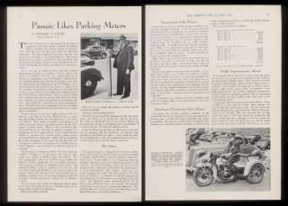 1938 Passaic NJ Harley Davidson cop parking meter article  