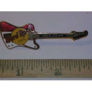 Hard Rock Cafe Guitar Pin Red, Black & Gold, San Juan, Guitar HRC Pin