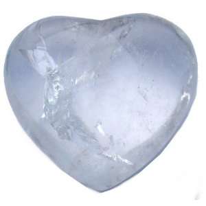  Quartz Heart 01 Puffy Rainbow Clear Crystal Stone Healing Love Rock 