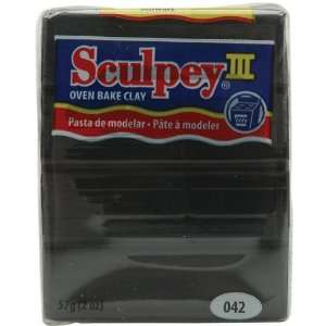  Sculpey III Polymer Clay 2 Ounces Black 