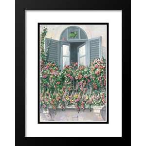   Framed and Double Matted Art 33x41 Balcone Fiorito Home & Kitchen