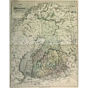  Dufour map of Finland (1854)