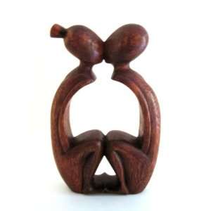  Bali Wood~Carved~Locked in Love 2 Sculpture~Art