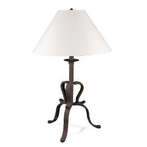 Lighting Enterprises X 1195/ECH Aged Iron Table Lamp with Cream Linen 