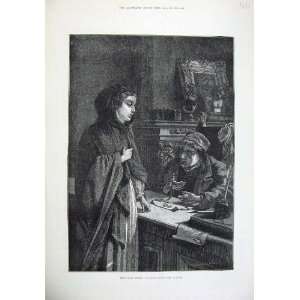 1877 Fine Art Woman Family Jewels Man Pawn Shop Huard  