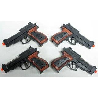 Lot of 4 Black Airsoft 6mm Handgun Hand Pistol Toy Gun