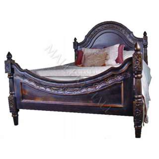Old World Carved Low Post Queen Bed   Your Dreams Just Came True!!