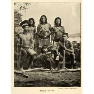   Macushi People Macuxi Guyana Colony Tribe   Original Halftone Print
