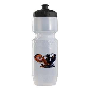  Trek Water Bottle Clear Blk Flaming Skeleton Skull Riding 