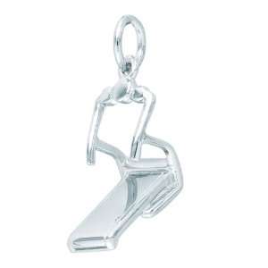  Sterling Silver TREADMILL Charm: Jewelry