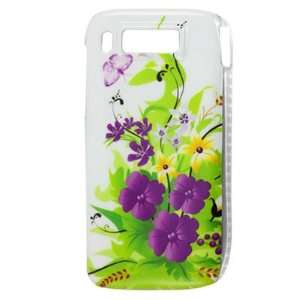   Butterfly Leaf White Hard Plastic Back Case for Nokia E72 Electronics