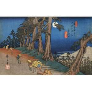   Art Utagawa Hiroshige Travellers in the moonlight: Home & Kitchen