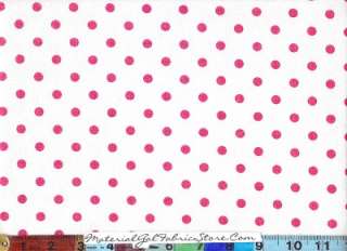 Ava Rose Fabric ~ Pink Red Polka Dot TW8  