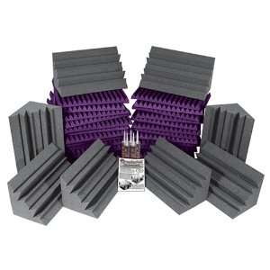 Roominator Kit 24  2x2x2 Wedge Panels Purple; 8  LENRD Bass Traps 