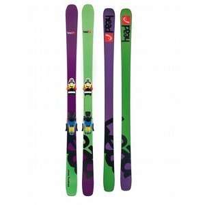   Chery Kiwi 80 Skis Purple/Green w/ Mojo 11 Wide Wh/Multi Bindings 3 11