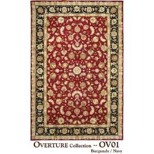 MER Overture OV01 Burgundy Navy 8 6 X 11 6 Area Rug  