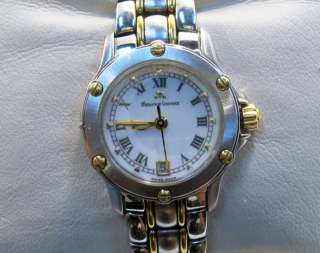 MAURICE LACROIX LADIES STAINLESS AND 18KT GOLD WATCH  