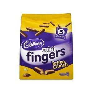 Cadbury Mini Toffee Crunch Fingers 5X22g x 4:  Grocery 