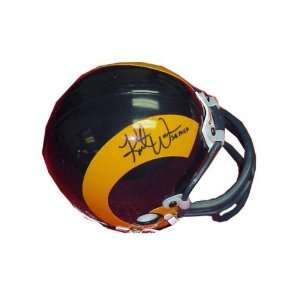 Kurt Warner St. Louis Rams Autographed Replica Mini Helmet 