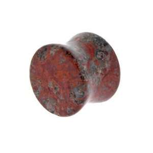   Inches Gauge Leopardskin Natural Stone Double Flare Plug: Jewelry