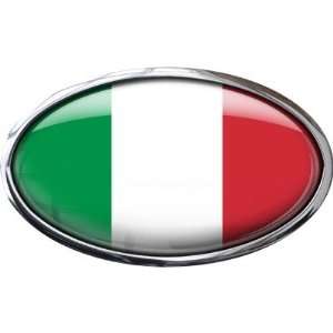  Italy Flag in Glass Oval (pack of 4) Sticker: Everything 