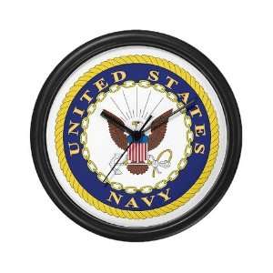  United States Navy Emblem Wall Clock: Home & Kitchen