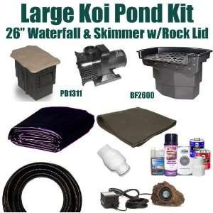  20 x 30 Large Koi Pond Kit 5,200 GPH Pump Pondbulder 8 