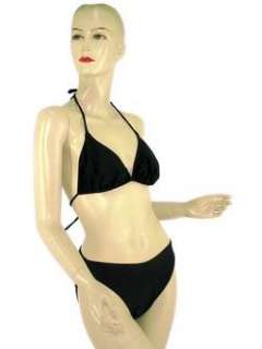 Piece Black Halter Top Bikini Swimwear XL  