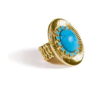  Towne & Reese Wren Turquoise Stone Adjustable Ring: Towne 