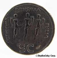 Caligula Roman Imperial Empire Sestertius Coin Replica  