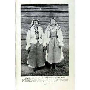   SWEDEN PEASANT GIRLS NATIONAL DRESS LINEN WASHING: Home & Kitchen
