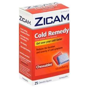  Zicam Cold Remedy Chewables, Strawberry, 25 chewable 