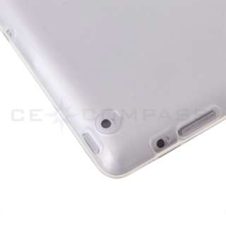 Clear iPad 2 Snap On TPU Back Case Work w/ Smart Cover  