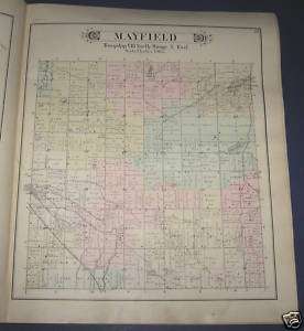 MAYFIELD TOWNSHIP, LAPEER COUNTY MICHIGAN PLAT MAP 1893  