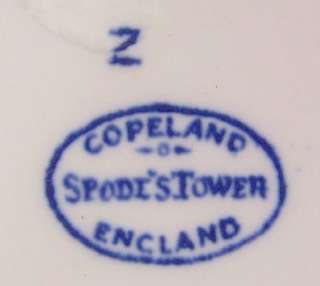 TWO SPODE COPELAND OLD MARK SPODES TOWER BLUE FLOW 8  