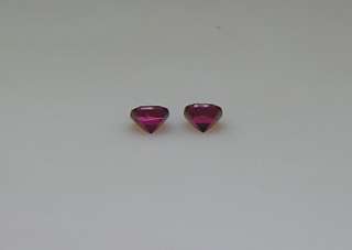 Rubellite Tourmaline Gemstones, Purple Red, .25 Carats  