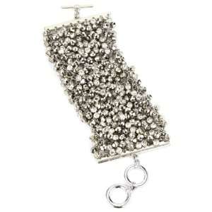  Leslie Danzis Silver Metallic Cluster Bracelet Jewelry