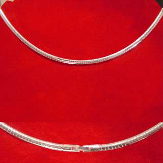 NEW HEAVY 925 STERLING SILVER EP OMEGA 18 CHOKER NECKLACE FAST FREE 