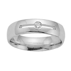  6mm Platinum Diamond Comfort Fit Ring Jewelry