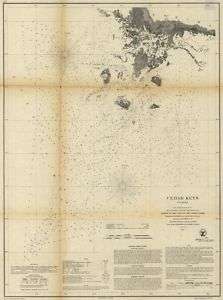 1861 Civil War Nautical charts, Florida, Cedar Keys  