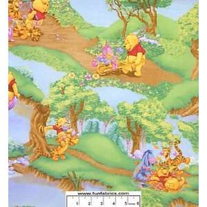  Pooh Days of Honey Scenic Fabric Arts, Crafts & Sewing