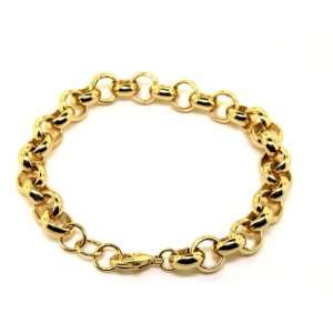   inch mens new 10mm 24K Gold Plated Belcher Bracelet solid: Jewelry