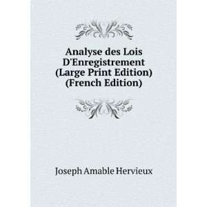  Analyse des Lois DEnregistrement (Large Print Edition 