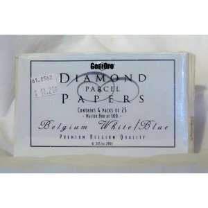  100 Pack Diamond Parcel Papers Belgium White/ Blue 