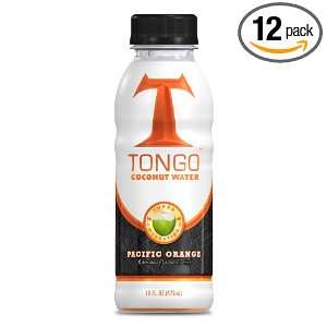 Tongo Coconut Water, Pacific Orange, 16 Ounce (Pack of 12)  