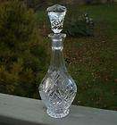 ANTIQUE VINTAGE CUT GLASS CRYSTAL TALL DECANTER BOTTLE