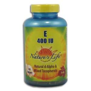 Natures Life Vitamin E 400 IU Nat. Tocopherols  Grocery 