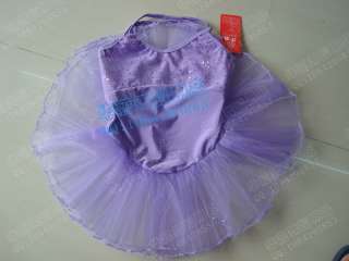 New Girls Ballet Dance Tutu Leotard Skirt Party Costume Skate Dress 